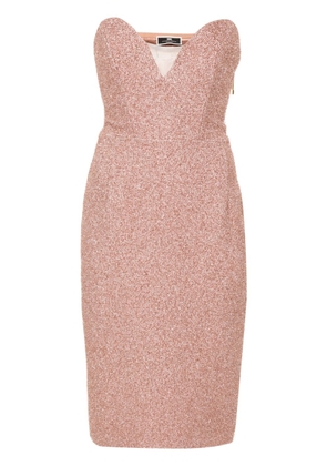 Elisabetta Franchi tweed midi dress - Pink