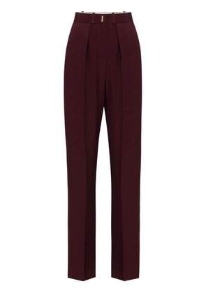 Elisabetta Franchi stripe-detailing straight-leg trousers - Red