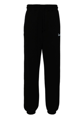 Les Benjamins logo-print cotton track pants - Black