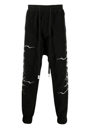 Haculla Fallen Angel print trackpants - Black