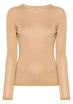 TWINSET long-sleeve silk jumper - Neutrals