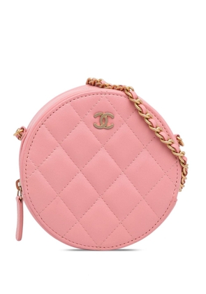 CHANEL Pre-Owned 2019 CC Quilted Lambskin Round crossbody bag - Pink