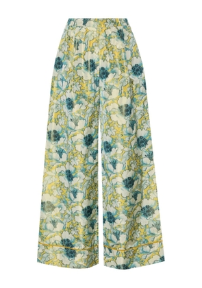 Carine Gilson high-waist silk pyjama trousers - Green