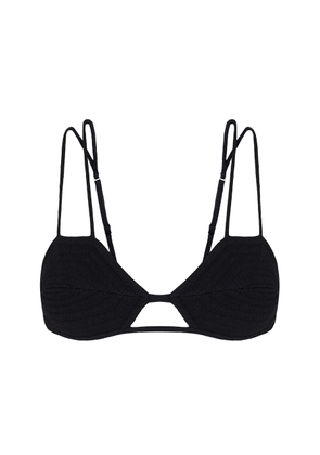 ViX - Vix X Bianca Brandolini Solid Esther Cutout Bikini Top - Black - L - Moda Operandi