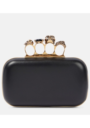 Alexander McQueen Knuckle leather clutch