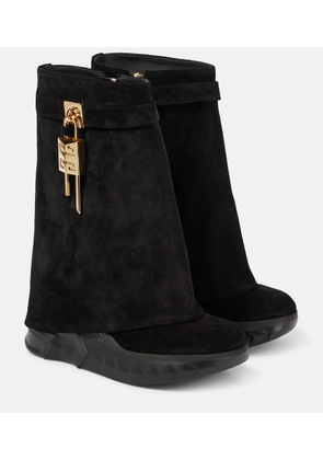 Givenchy Shark Lock Biker suede ankle boots