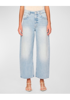 Taylor Barrel-Leg Ultra High Rise Crop Jeans