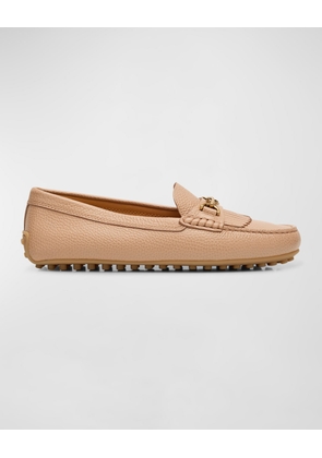 Leather T-Ring Kiltie Driver Loafers