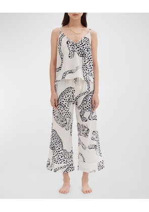 Cropped Animal-Print Cami Pajama Set