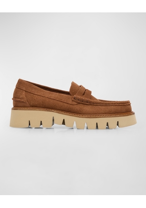 Sebas Suede Chunky Penny Loafers