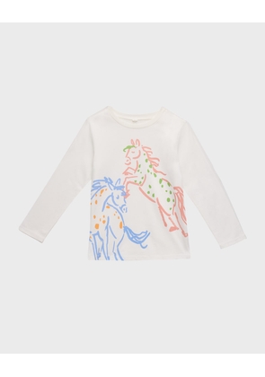 Girl's Horse Graphic T-Shirt, Size 3-10