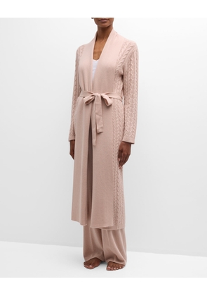 Cashmere Cable-Knit Robe