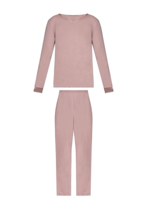 Hanro satin-trim pajamas - Pink