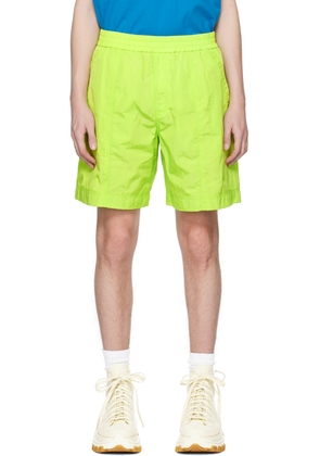 WOOYOUNGMI Green Paneled Shorts