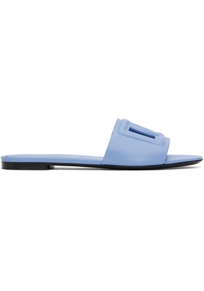 Dolce & Gabbana Blue Bianca DG Millennials Logo Sandals