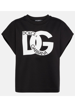 Dolce&Gabbana Logo cropped cotton shirt