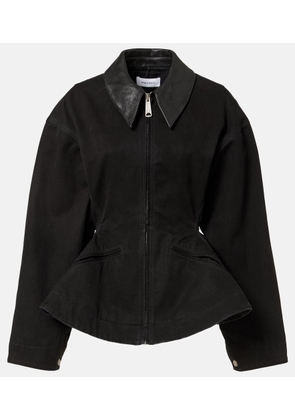 Alexander McQueen Peplum cotton canvas jacket