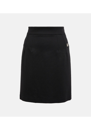 Dolce&Gabbana Logo high-rise jersey miniskirt