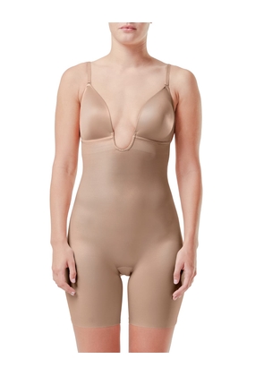 Suit Your Fancy Plunge Low-Back Mid-Thigh Bodysuit