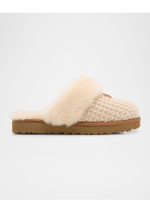 Cozy Knit Shearling Slippers