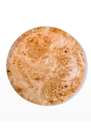 Burl Veneer Round Centerpiece