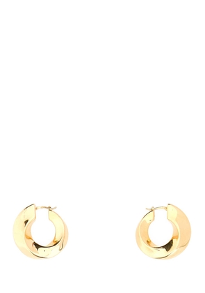 Bottega Veneta Gold Silver Twist Hood Earrings