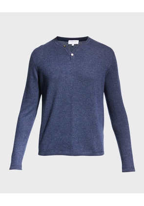 Men's Wool-Cashmere Henley Sweater