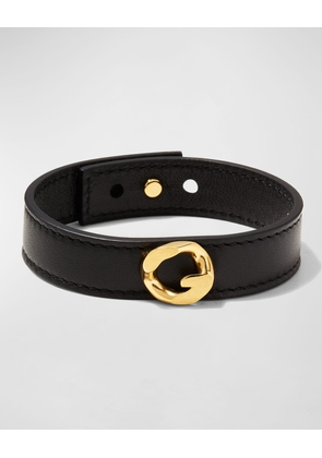 Men's G-Chain Golden Leather Bracelet