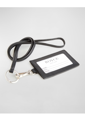 Personalized Leather Lanyard Id Holder