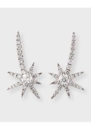 White Shooting Starburst Earrings