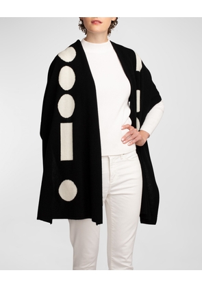 Morse Code Love Cashmere Knit Wrap