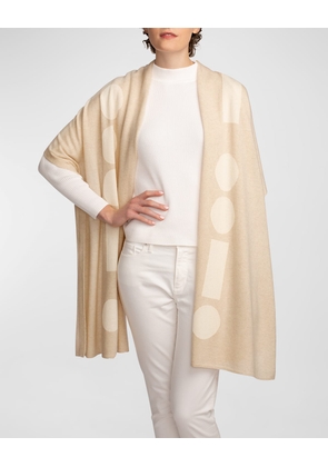 Morse Code Love Cashmere Knit Wrap