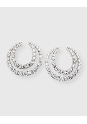 Double Sparkle Hoop Earrings