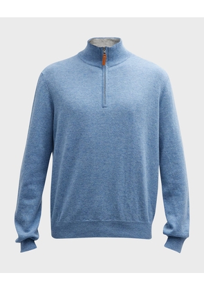 Men's Wool-Cashmere 1/4-Zip Sweater