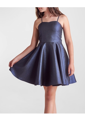 Girl's Solid Satin Sweetheart Dress, Size 7-20