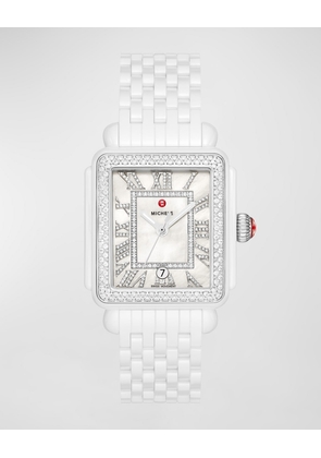 Special Edition Deco Madison White Ceramic Diamond Watch