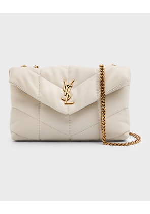 Lou Puffer Toy YSL Shoulder Bag in Quilted Leather