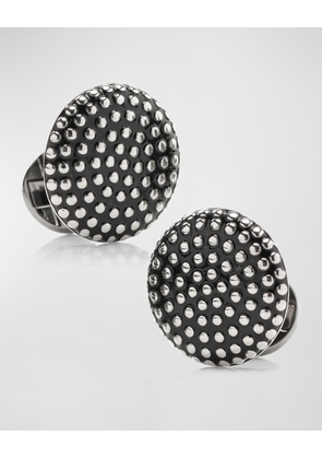 Men's Circle Dot Texture Cufflinks