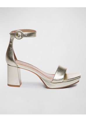 Carla Metallic Ankle-Strap Sandals