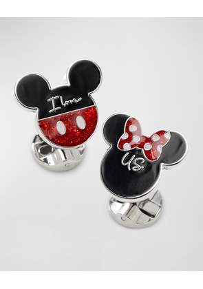 x Disney Men's Mickey Minnie I Love Us Cufflinks