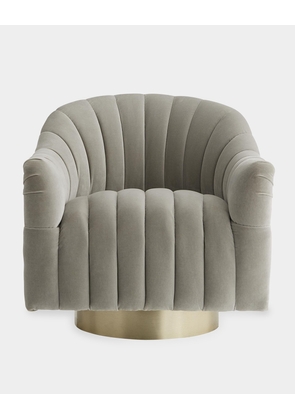 Springsteen Velvet Swivel Chair