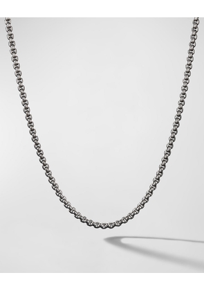 Men's Box Chain Necklace in Grey Titanium, 2.7mm, 18'L