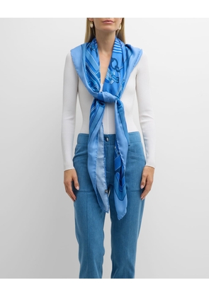 Stir Up Print Cashmere-Blend Scarf