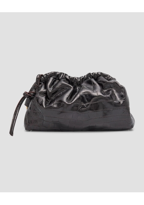 Cloud Mini Croc-Embossed Clutch Bag