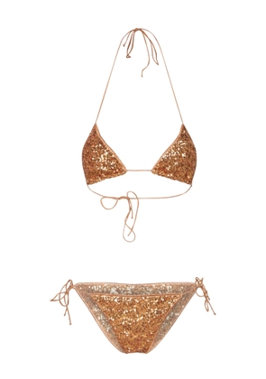 Oseree Gold Sequins Bikini