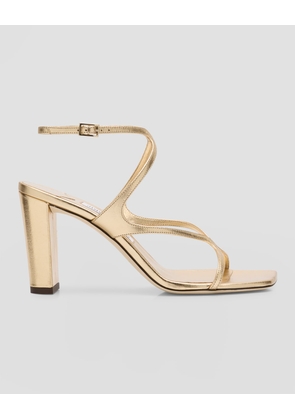 Azie Metallic Ankle-Strap Sandals