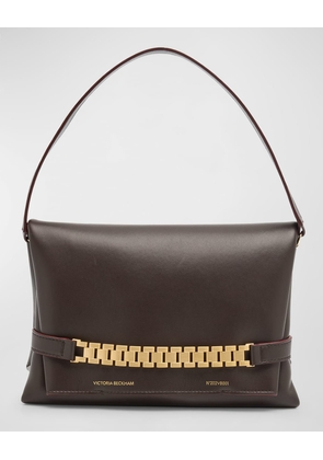 Chain Pouch Leather Shoulder Bag