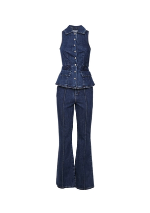 self-portrait Denim Jumpsuit