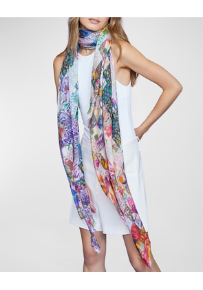 Multi-Floral Modal & Silk Scarf