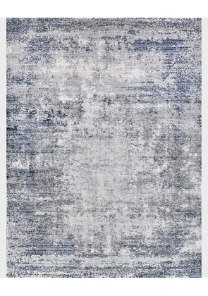 Intrigue Power-Loomed Gray & Navy Rug, 9' x 12'